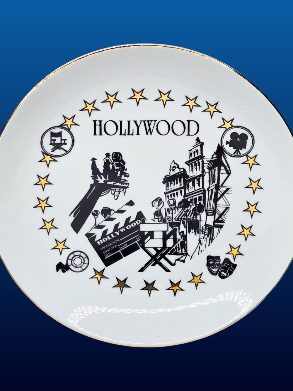 Vintage ceramic Hollywood, California souvenir collector plate
